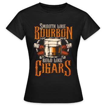 Bourbon Cigares Whisky Cigares Lounge Lovers - T-shirt Femme - noir - Devant - AI Model Female 172 dark (172cm)