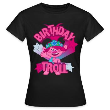 Trolls Birthday Troll Poppy - Women's T-Shirt - black - Front - AI Model Female 172 dark (172cm)