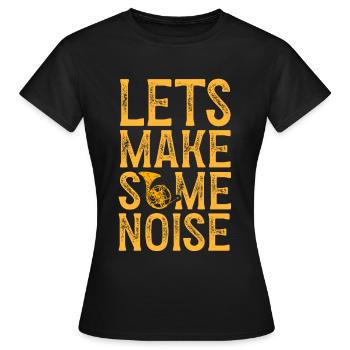 Französischer Horn -Spieler Hornist Messing Musik - Frauen T-Shirt - Schwarz - Vorne - AI Model Female 172 dark (172cm)