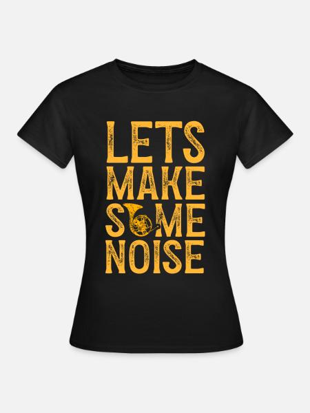 Französischer Horn -Spieler Hornist Messing Musik - Frauen T-Shirt - Schwarz