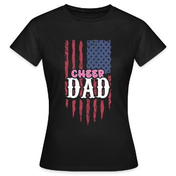 Cheer Papa Pom-pom girl Papa - T-shirt Femme - noir - Devant - AI Model Female 172 dark (172cm)