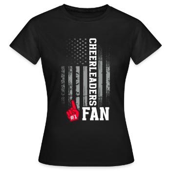 Cheer Papa Pom-pom girl Papa - T-shirt Femme - noir - Devant - AI Model Female 172 dark (172cm)