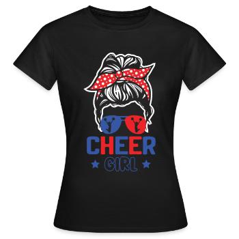 Cheerleadermädchen Cheerleading Jubel Jugend - Frauen T-Shirt - Schwarz - Vorne - AI Model Female 172 dark (172cm)