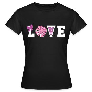 Cheerleadermädchen Cheerleading Jubel Jugend - Frauen T-Shirt - Schwarz - Vorne - AI Model Female 172 dark (172cm)