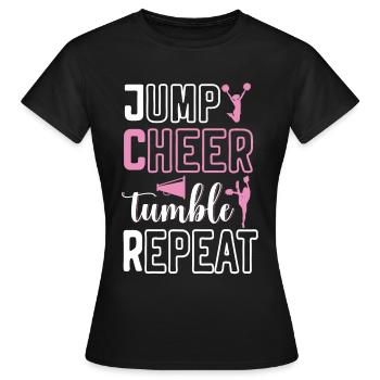 Cheerleadermädchen Cheerleading Jubel Jugend - Frauen T-Shirt - Schwarz - Vorne - AI Model Female 172 dark (172cm)