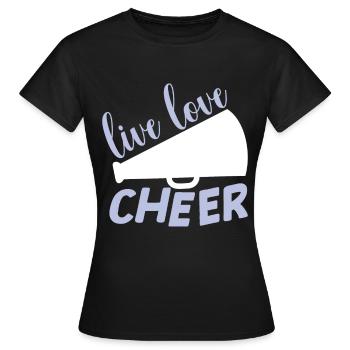 Cheerleadermädchen Cheerleading Jubel Jugend - Frauen T-Shirt - Schwarz - Vorne - AI Model Female 172 dark (172cm)