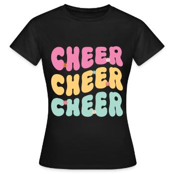 Cheerleadermädchen Cheerleading Jubel Jugend - Frauen T-Shirt - Schwarz - Vorne - AI Model Female 172 dark (172cm)