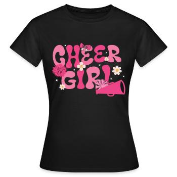 Cheerleadermädchen Cheerleading Jubel Jugend - Frauen T-Shirt - Schwarz - Vorne - AI Model Female 172 dark (172cm)