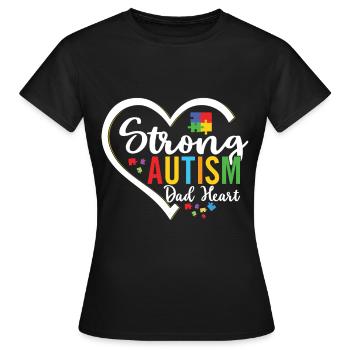 Soutien à la sensibilisation à l’autisme - T-shirt Femme - noir - Devant - AI Model Female 172 dark (172cm)