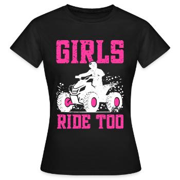 Quadgirl ATV 4 Wheeler Off Roading Lover - Frauen T-Shirt - Schwarz - Vorne - AI Model Female 172 dark (172cm)