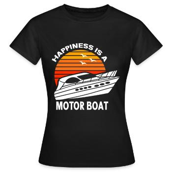 Bateau à moteur - Capitaine Bateau à moteur du lac Boater - T-shirt Femme - noir - Devant - AI Model Female 172 dark (172cm)