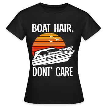 Bateau à moteur - Capitaine Bateau à moteur du lac Boater - T-shirt Femme - noir - Devant - AI Model Female 172 dark (172cm)