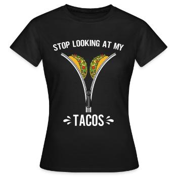 Taco drôle Fiesta mexicaine Cinco De Mayo - T-shirt Femme - noir - Devant - AI Model Female 172 dark (172cm)