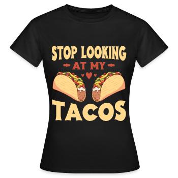 Taco drôle Fiesta mexicaine Cinco De Mayo - T-shirt Femme - noir - Devant - AI Model Female 172 dark (172cm)