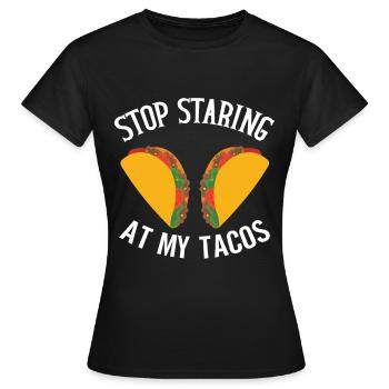 Taco drôle Fiesta mexicaine Cinco De Mayo - T-shirt Femme - noir - Devant - AI Model Female 172 dark (172cm)