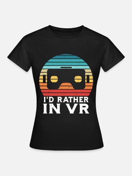 Virtual Reality VR Gamer Funnz - Frauen T-Shirt - Schwarz