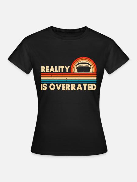 Virtual Reality VR Gamer Funnz - Frauen T-Shirt - Schwarz