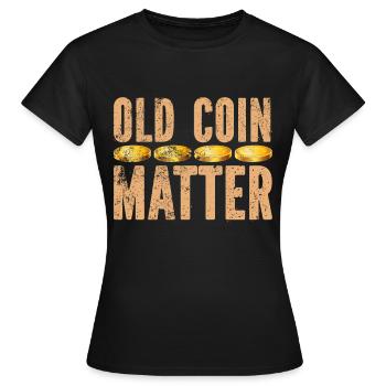 Collectionneurs de pièces de monnaie Numismatique Collectionner des pièces de monnaie - T-shirt Femme - noir - Devant - AI Model Female 172 dark (172cm)