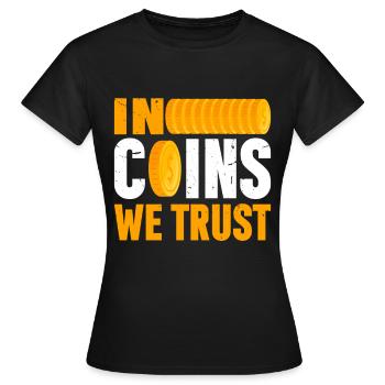 Collectionneurs de pièces de monnaie Numismatique Collectionner des pièces de monnaie - T-shirt Femme - noir - Devant - AI Model Female 172 dark (172cm)