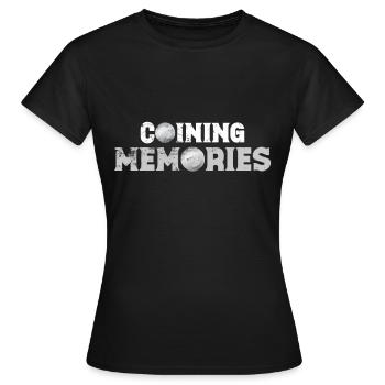 Collectionneurs de pièces de monnaie Numismatique Collectionner des pièces de monnaie - T-shirt Femme - noir - Devant - AI Model Female 172 dark (172cm)