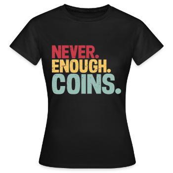Collectionneurs de pièces de monnaie Numismatique Collectionner des pièces de monnaie - T-shirt Femme - noir - Devant - AI Model Female 172 dark (172cm)