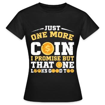 Collectionneurs de pièces de monnaie Numismatique Collectionner des pièces de monnaie - T-shirt Femme - noir - Devant - AI Model Female 172 dark (172cm)