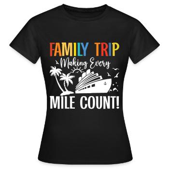 Croisière Voyage en famille Vacances en bateau Patry en famille - T-shirt Femme - noir - Devant - AI Model Female 172 dark (172cm)
