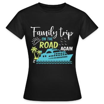 Croisière Voyage en famille Vacances en bateau Patry en famille - T-shirt Femme - noir - Devant - AI Model Female 172 dark (172cm)