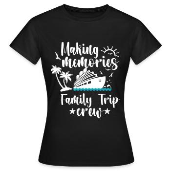 Croisière Voyage en famille Vacances en bateau Patry en famille - T-shirt Femme - noir - Devant - AI Model Female 172 dark (172cm)