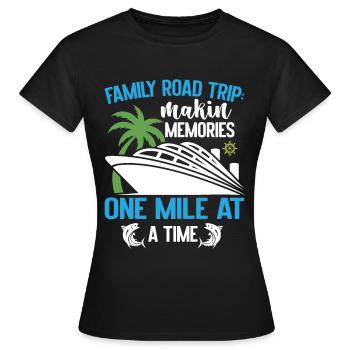 Croisière Voyage en famille Vacances en bateau Patry en famille - T-shirt Femme - noir - Devant - AI Model Female 172 dark (172cm)