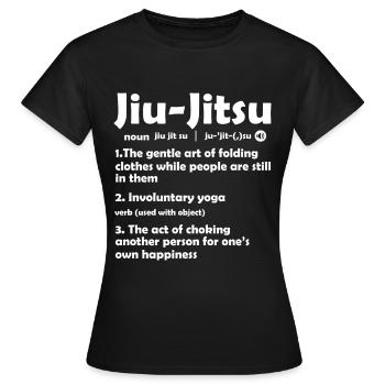Jiu Jitsu Brésilien BJJ MMA Grappling - T-shirt Femme - noir - Devant - AI Model Female 172 dark (172cm)