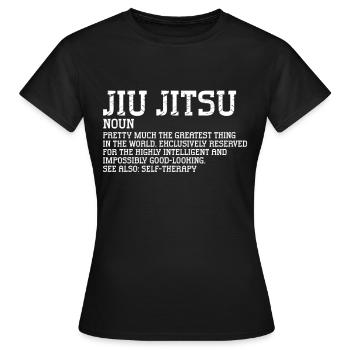 Jiu Jitsu Brésilien BJJ MMA Grappling - T-shirt Femme - noir - Devant - AI Model Female 172 dark (172cm)