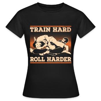 Jiu Jitsu Brésilien BJJ MMA Grappling - T-shirt Femme - noir - Devant - AI Model Female 172 dark (172cm)