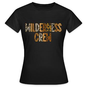 Afrikanische Safari Zoo Safari Tiermuster Druck - Frauen T-Shirt - Schwarz - Vorne - AI Model Female 172 dark (172cm)