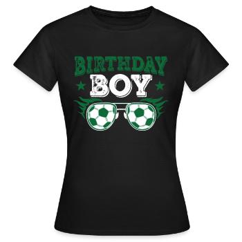 Geburtstagsbuldenfußballspieler Bday Team Party - Frauen T-Shirt - Schwarz - Vorne - AI Model Female 172 dark (172cm)