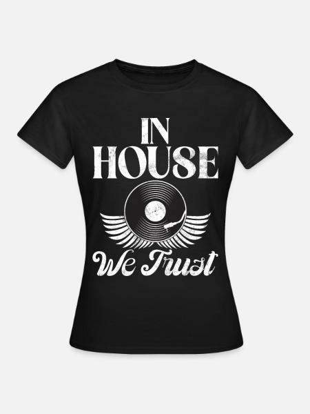 Hausmusik EDM Rave DJ Electro Deep House Lover - Frauen T-Shirt - Schwarz
