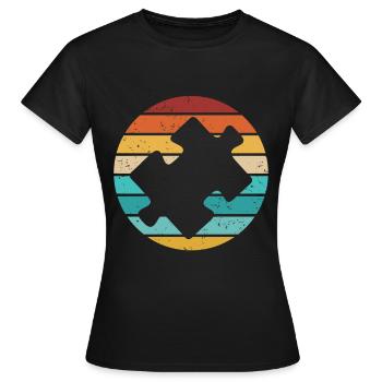 Puzzle Pièce Puzzle Amateur de Puzzle - T-shirt Femme - noir - Devant - AI Model Female 172 dark (172cm)