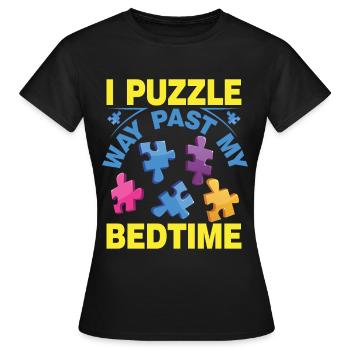 Puzzle Pièce Puzzle Amateur de Puzzle - T-shirt Femme - noir - Devant - AI Model Female 172 dark (172cm)