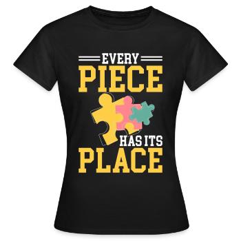 Puzzle Pièce Puzzle Amateur de Puzzle - T-shirt Femme - noir - Devant - AI Model Female 172 dark (172cm)
