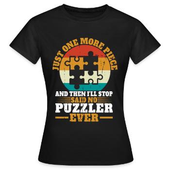 Puzzle Pièce Puzzle Amateur de Puzzle - T-shirt Femme - noir - Devant - AI Model Female 172 dark (172cm)