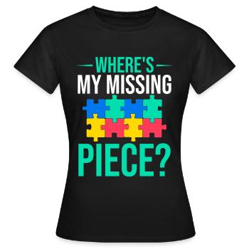 Puzzle Pièce Puzzle Amateur de Puzzle - T-shirt Femme - noir - Devant - AI Model Female 172 dark (172cm)
