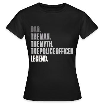 Polizeibeamter Blue Line Strafverfolgungsbehörden - Frauen T-Shirt - Schwarz - Vorne - AI Model Female 172 dark (172cm)