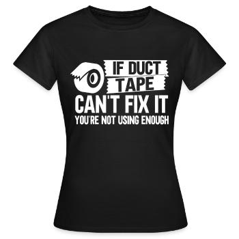 Ruban adhésif Engineer Humorous pour hommes - T-shirt Femme - noir - Devant - AI Model Female 172 dark (172cm)