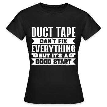 Ruban adhésif Engineer Humorous pour hommes - T-shirt Femme - noir - Devant - AI Model Female 172 dark (172cm)