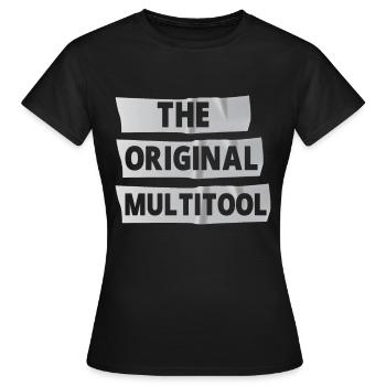 Ruban adhésif Engineer Humorous pour hommes - T-shirt Femme - noir - Devant - AI Model Female 172 dark (172cm)