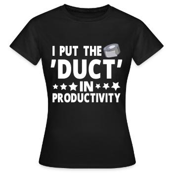 Ruban adhésif Engineer Humorous pour hommes - T-shirt Femme - noir - Devant - AI Model Female 172 dark (172cm)