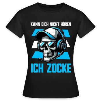 Je ne t’entends pas, je joue, je joue, je joue - T-shirt Femme - noir - Devant - AI Model Female 172 dark (172cm)