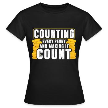 Accounting Secretary of Accountants Accounting - Women's T-Shirt - black - Front - AI Model Female 172 dark (172cm)