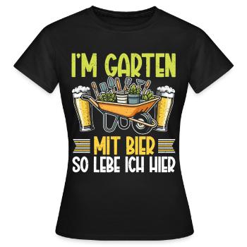 Biergarten Jardinage Jardinage Jardinier Jardinier - T-shirt Femme - noir - Devant - AI Model Female 172 dark (172cm)