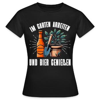 Biergarten Jardinage Jardinage Jardinier Jardinier - T-shirt Femme - noir - Devant - AI Model Female 172 dark (172cm)
